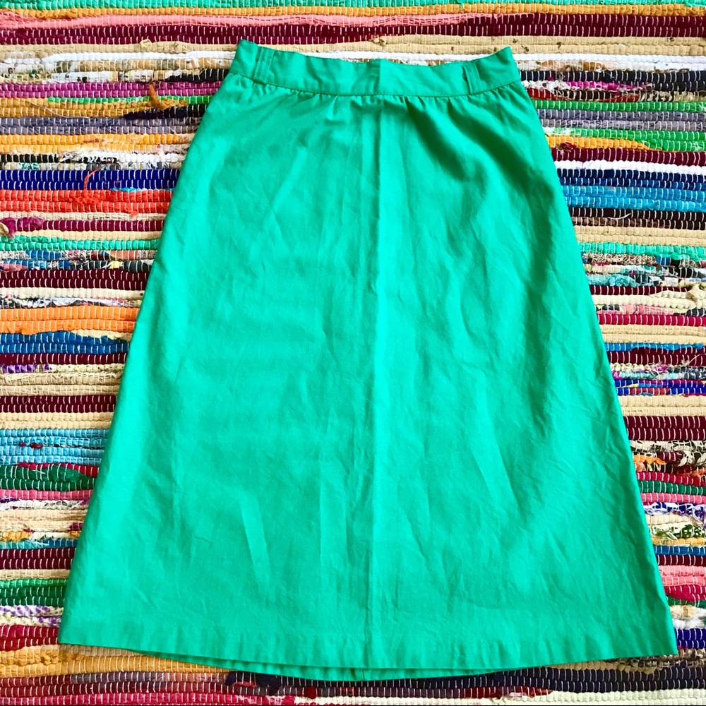 Vintage ~ Sting Bee green A-line skirt